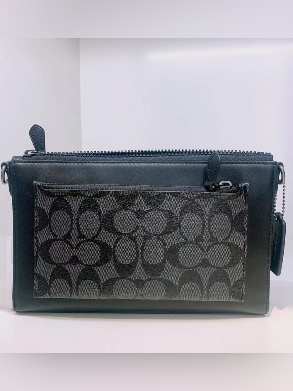 Coach Black Signature Canvas Toiletry Pouch